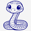 Reptile SVG Clipart Design A simple illustration of a snake's head and body, suitable for digital use in vector graphics.
