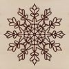 Snowflake Motif Vector Art An ornate winter-themed vector illustration featuring a stylized snowflake motif with symmetrical patterns.