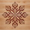 Delicate Christmas Snowflake Design SVG A delicate, six-pointed snowflake made up of intricate lines and curves, perfect for winter and Christmas-themed designs.