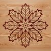 Free Vector Ice Crystal Pattern A stylized winter decoration featuring intricate ice crystal patterns.