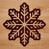 Free Christmas Clipart Snowflake A delicate snowflake design created with vector art, perfect for winter-themed projects or Christmas decorations.