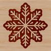 Elegant Snowflake Illustration A stylized illustration of a single snowflake with transparent background.