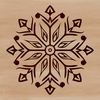 Frosty Winter Design Ornate snowflake design suitable for winter and Christmas projects.