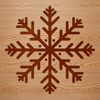A detailed, intricately designed winter snowflake with six symmetrical arms, perfect for use in digital designs and crafts.