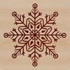 Beautiful Interlocking Snowflake Pattern A delicate, intricately designed snowflake made from intersecting lines and curves.