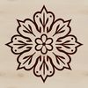 Free SVG Snowflake Clip Art Delicate snowflake design with intricate patterns and lines.
