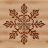 Free Snowflake Clip Art SVG A stylized illustration of a single snowflake with symmetrical patterns and detailed edges.