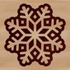 Beautiful Snowflake Image for Cricut Projects A delicate snowflake design created with vector shapes.