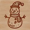 A digital clip art design of a snowman suitable for use in various formats including SVG, PDF, and DXF files.