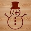 Festive Snow Scene with Happy Snowman A winter-themed illustration of a snowman standing in front of a snowy background.