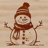 A simple winter character made from stacked snow, suitable for digital cutting machines and vector design projects.