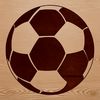 Football Ball Vector Graphic A stylized illustration of a football ball, designed as a vector graphic with clean lines and simple shapes.