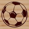 Free Vector Soccer Ball Graphic An outline illustration of a soccer ball used in various graphic design applications, such as cutting machines or pyrography.
