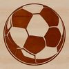 Football Design SVG Image A white football with black panels and laces, against a plain background.