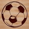 High-Resolution Soccer Ball Clip Art A high-resolution digital illustration of a football ball used in various sports.