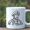 Free Professional Man Vector Graphics A professional soldier illustration in vector format, suitable for various design applications.