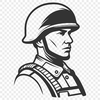 Male Military Figure Vector Graphic A military man in uniform, suitable for vector art designs.