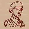 Male Soldier Vector A male soldier in uniform, suitable for vector design and cutting machine applications.