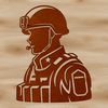 Military Figure Silhouette A detailed illustration of a man in military attire, suitable for various uses including graphic design and digital crafting.