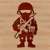 Free Soldier SVG Graphics A detailed illustration of a man in military attire, suitable for use as vector art.