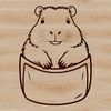 Cute Webbed Feet Animal Peek A South American rodent with webbed feet peeking out from behind a large leaf.