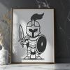Silhouette of a Spartan Soldier Ancient Greek warrior silhouette in vector format.