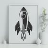 Rocket Ship Illustration Graphic design of a rocket ship with details and controls