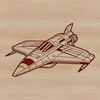 Blazing Starship Illustration SVG graphic design concept featuring a sleek spaceship blasting off into space.