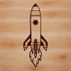 A high-quality vector illustration of an intergalactic spaceship in flight.