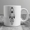 Vector Spacecraft Design for Cutting Machines Vector spaceship design with sleek rocket ship illustration, ideal for cutting machine stencils or laser cutouts.