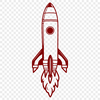 Detailed drawing of a rocket ship with metallic details