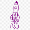 Cosmic Rocket Vector Graphics Vector illustration of a futuristic spaceship with sleek design elements.