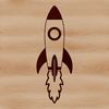 Beautiful SVG Spacecraft Art A futuristic rocket ship soaring through space with a sleek design.
