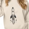 Rocket Ship Graphic Element Graphic design element featuring a detailed rocket ship for commercial or personal use.