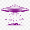 Cosmic Explorer Clip Art A detailed digital clip art design of an extraterrestrial spacecraft.