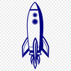 Cosmic Explorer Vector Graphic An intergalactic spacecraft soaring through the cosmos.