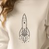 Cosmic Ship Vector Design Illustrative vector art of a futuristic spaceship in space.