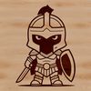 Detailed Vector Art of a Spartan Soldier A highly detailed digital illustration of a warrior from ancient Greece, suitable for vector design.