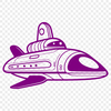 Modern Galaxy Explorer A futuristic spaceship design made from clean lines and simple shapes.