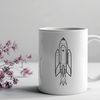 Galactic Explorer Vector Illustration A futuristic spacecraft with metallic details and a starry night sky background.
