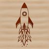 Rocket Ship Design for Cutting Machines Detailed SVG design of a rocket ship for cutting machines or laser engraving.