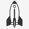 Vector Art of a Starship Exploring the Cosmos A stylized digital illustration of a futuristic spaceship soaring through outer space.