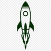 Beautifully Styled Interstellar Vessel A stylized vector illustration of a futuristic spaceship in flight.