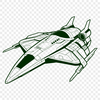 Beautiful Galaxy Space Ship Vector Art A futuristic spaceship in space with stars and planets in the background.