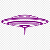 Futuristic Ship Design SVG A stylized graphic design of a spaceship, suitable for use as clip art or stencil template.
