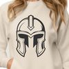 Classic Warrior Clip Art Vector A detailed illustration of a classical Spartan warrior with a distinctive helmet and armor.
