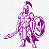 Ancient Greek Warrior SVG Clip Art A depiction of a historic Greek warrior from the city-state of Sparta, dressed in traditional armor and carrying a shield.