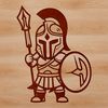 Free Vector Art of a Spartan Fighter Vector illustration of a historical warrior in ancient Greek attire.