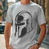 A detailed illustration of a Spartan warrior wearing a traditional helmet and armor, suitable for vector design.