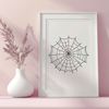 Intricately Detailed Spider Web Template A intricately detailed vector design of a spider web, suitable for editing in software like Procreate or Illustrator.